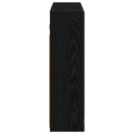 Badeværelsesspejlskab Sort eg 60 x 14,5 x 50 cm Konstrueret træ