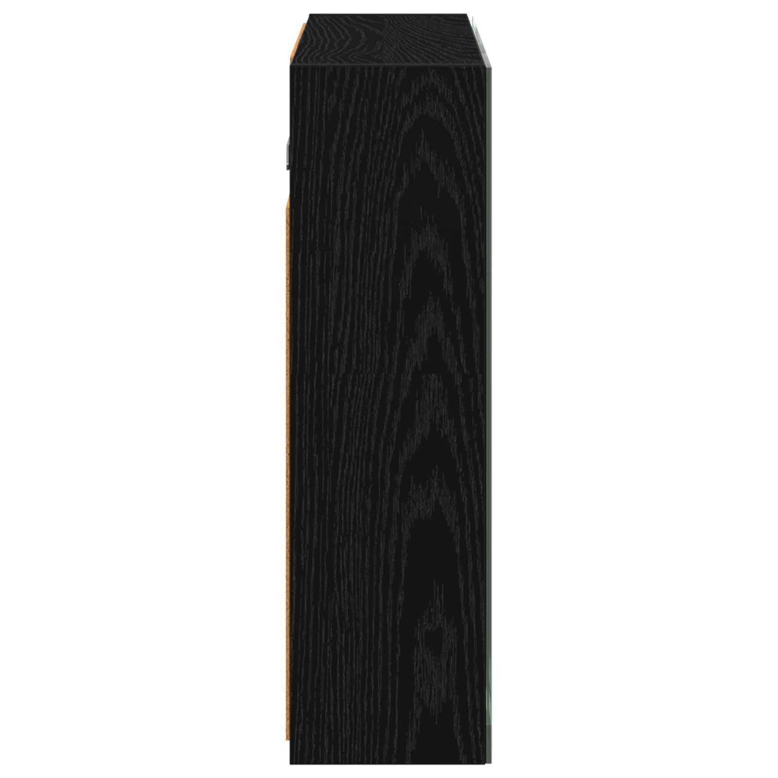 Badeværelsesspejlskab Sort eg 60 x 14,5 x 50 cm Konstrueret træ