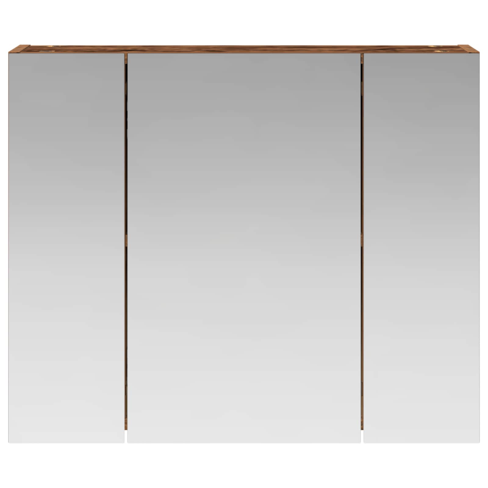Badeværelsesspejlskab Gammelt træ 60 x 14,5 x 50 cm