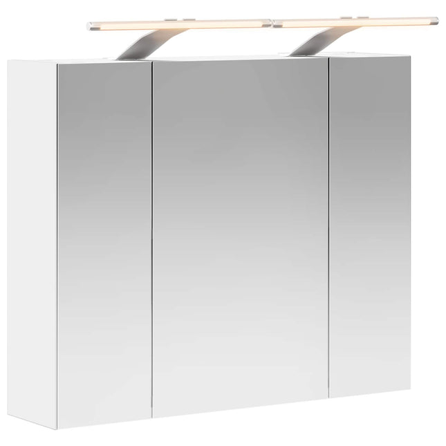 Badeværelsesspejlskab Hvid 60 x 14,5 x 50 cm Konstrueret træ