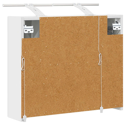 Badeværelsesspejlskab Hvid 60 x 14,5 x 50 cm Konstrueret træ