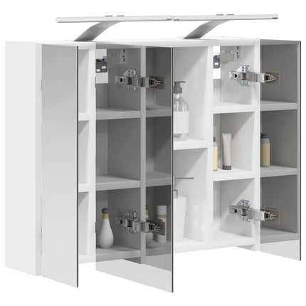 Badeværelsesspejlskab Hvid 60 x 14,5 x 50 cm Konstrueret træ