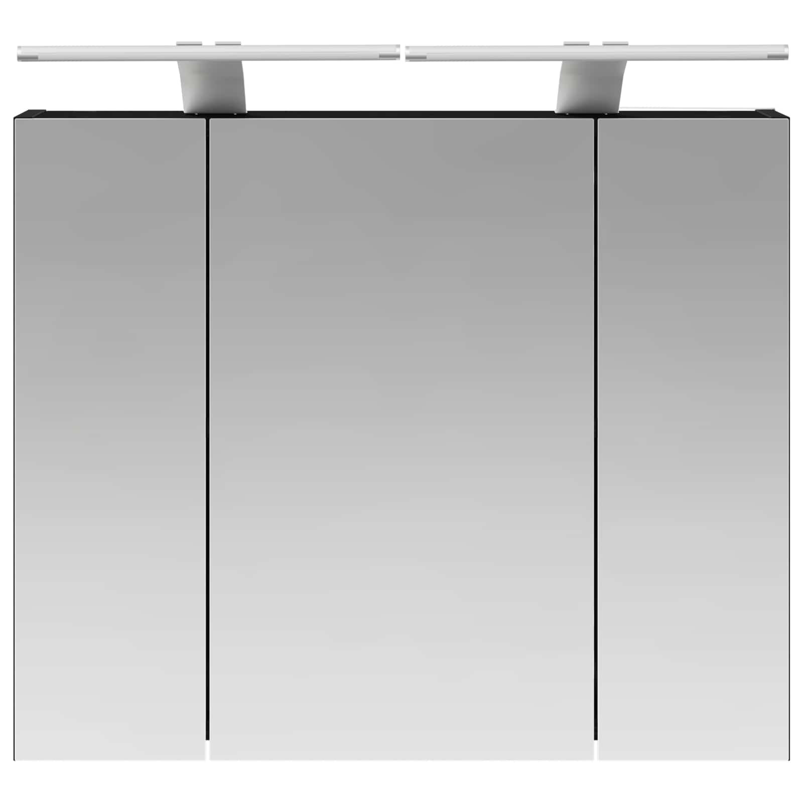 Badeværelsesspejlskab Sort eg 60 x 14,5 x 50 cm Konstrueret træ