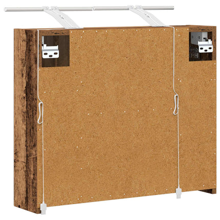 Badeværelsesspejlskab Gammelt træ 60 x 14,5 x 50 cm