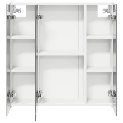 Badeværelsesspejlskab Hvid 70 x 14,5 x 70 cm Konstrueret træ
