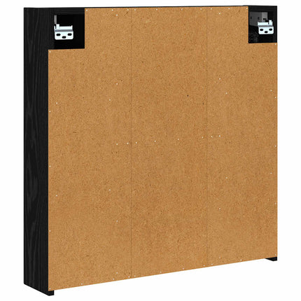 Badeværelsesspejlskab Sort eg 70 x 14,5 x 70 cm Konstrueret træ