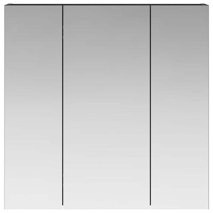 Badeværelsesspejlskab Sort eg 70 x 14,5 x 70 cm Konstrueret træ