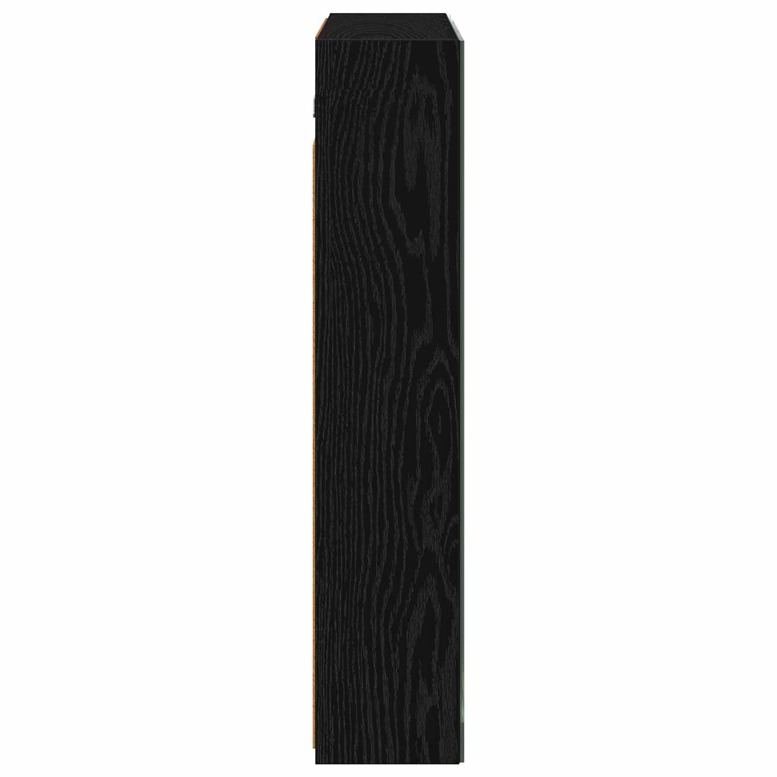 Badeværelsesspejlskab Sort eg 70 x 14,5 x 70 cm Konstrueret træ