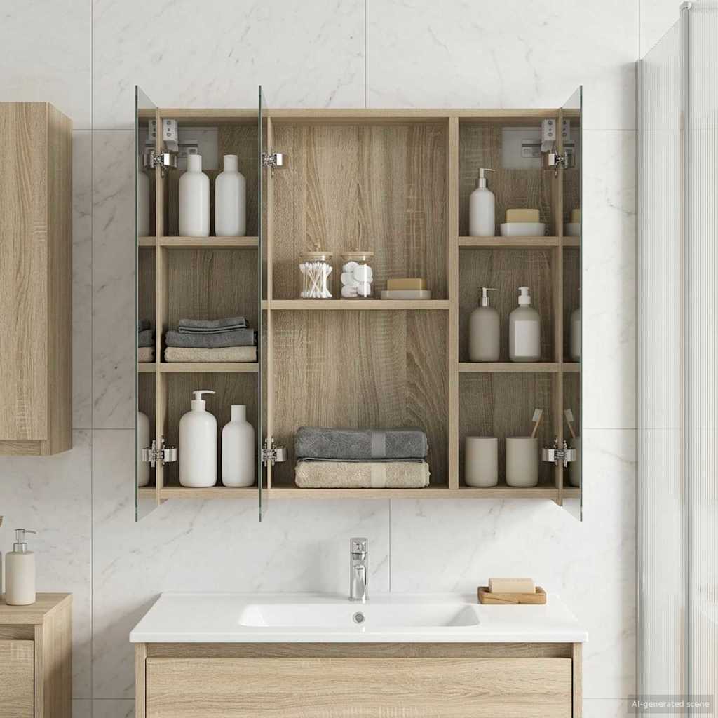 Badevrelsesspejlskab Sonoma eg 70 x 14,5 x 70 cm