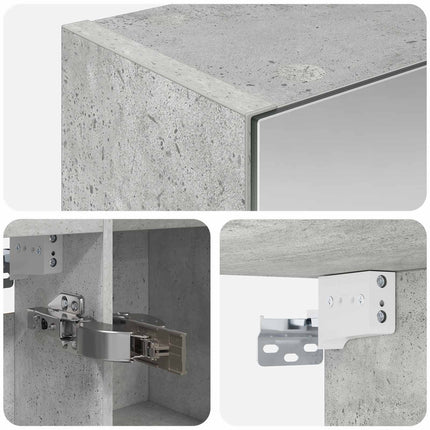 Badeværelsesspejlskab Beton Grå 70 x 14,5 x 70 cm