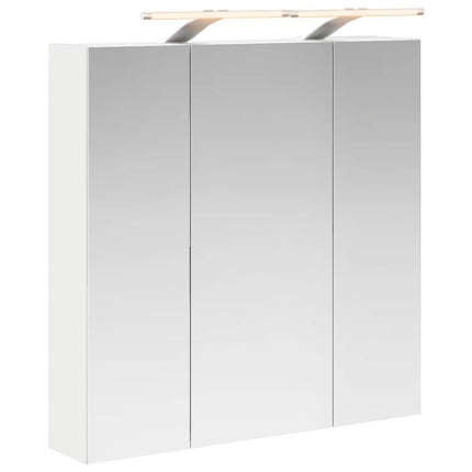 Badeværelsesspejlskab Hvid 70 x 14,5 x 70 cm Konstrueret træ