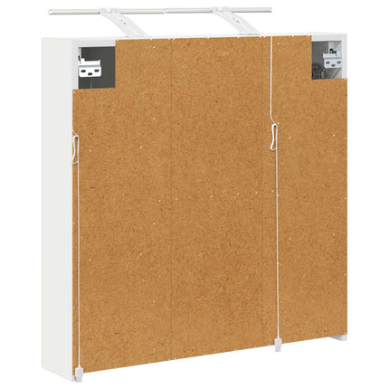 Badeværelsesspejlskab Hvid 70 x 14,5 x 70 cm Konstrueret træ