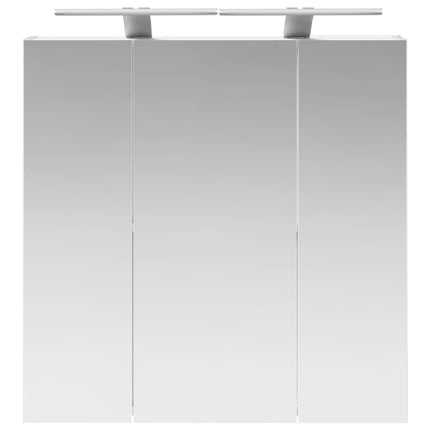 Badeværelsesspejlskab Hvid 70 x 14,5 x 70 cm Konstrueret træ