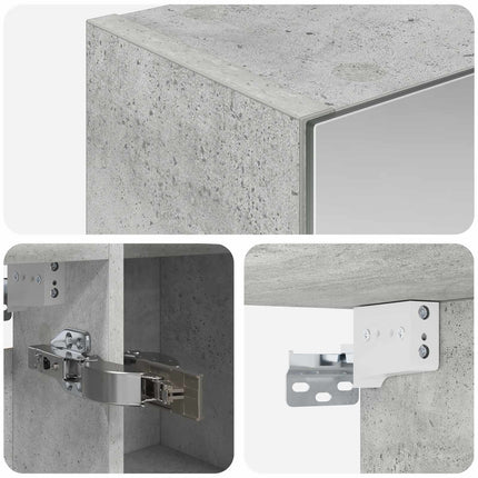 Badeværelsesspejlskab Beton Grå 70 x 14,5 x 70 cm