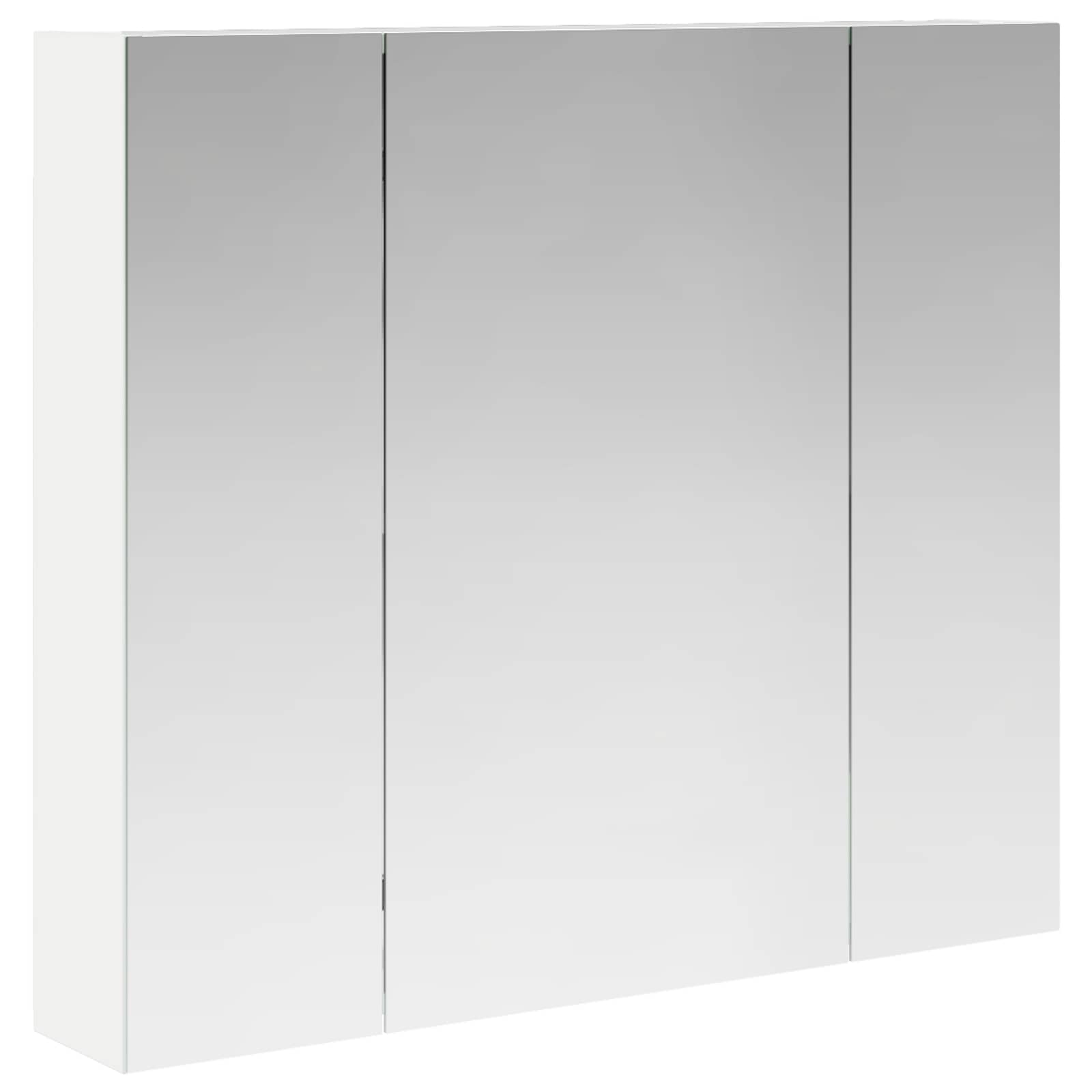 Badeværelsesspejlskab Hvid 80 x 14.5 x 70 cm Konstrueret træ