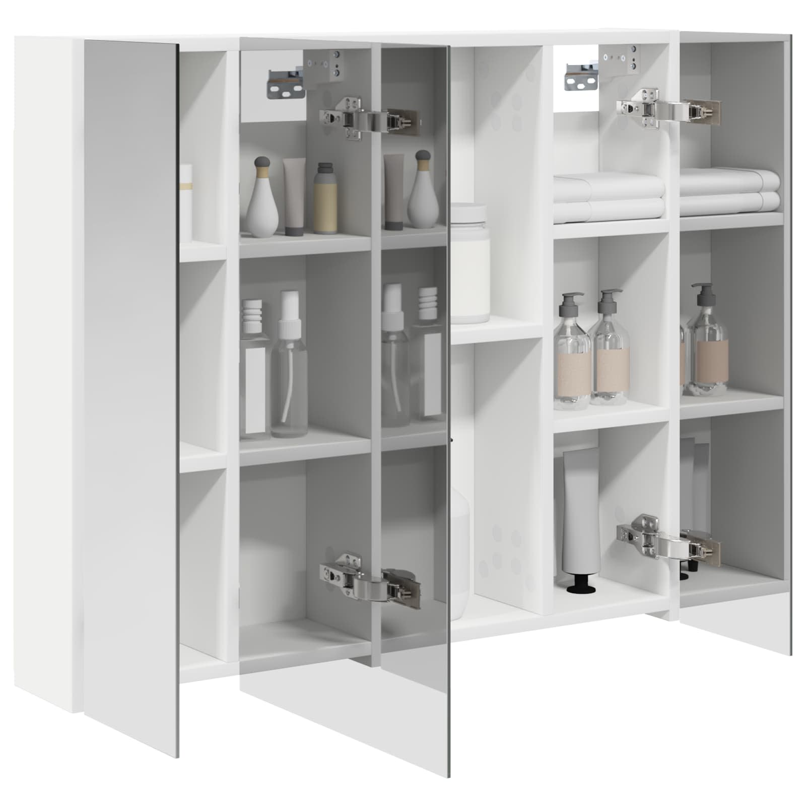 Badeværelsesspejlskab Hvid 80 x 14.5 x 70 cm Konstrueret træ