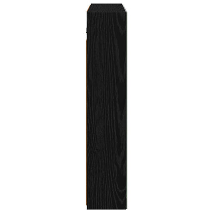 Badeværelsesspejlskab Sort eg 80 x 14.5 x 70 cm Konstrueret træ