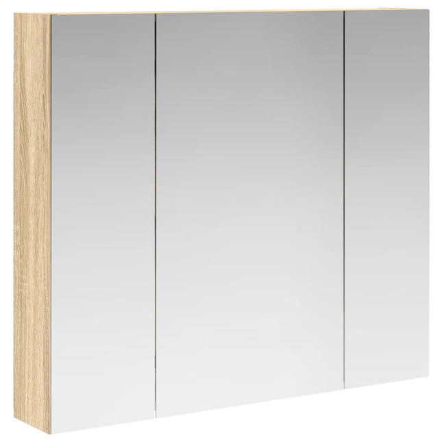 Badeværelsesspejlskab med hylde Sonoma eg 80 x 14.5 x 70 cm