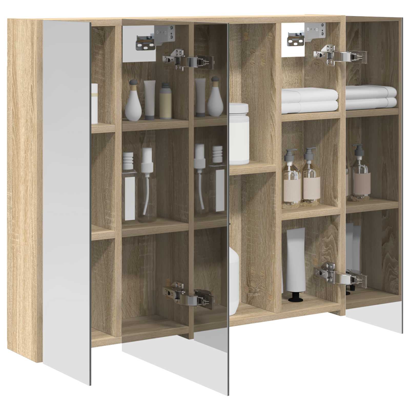 Badeværelsesspejlskab med hylde Sonoma eg 80 x 14.5 x 70 cm