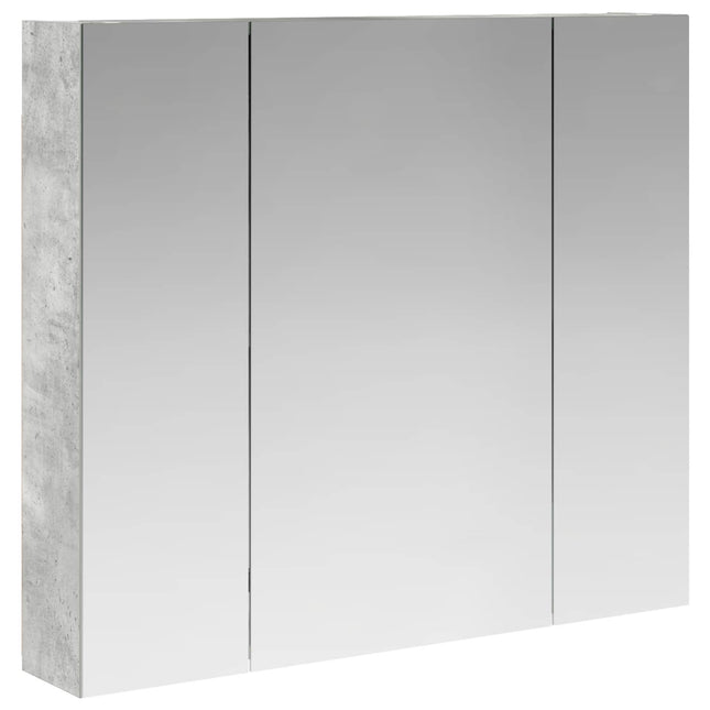 Badeværelsesspejlskab med hylde Beton Grå 80 x 14.5 x 70 cm
