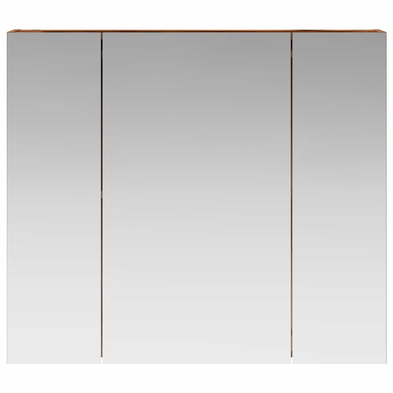 Badeværelsesspejlskab med hylde Gammelt træ 80 x 14.5 x 70 cm