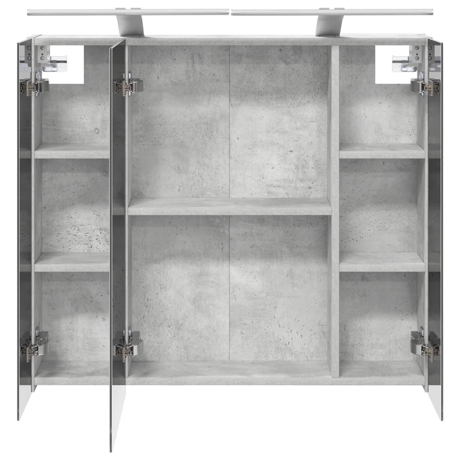 Badeværelsesspejlskab med hylde Beton Grå 80 x 14.5 x 70 cm