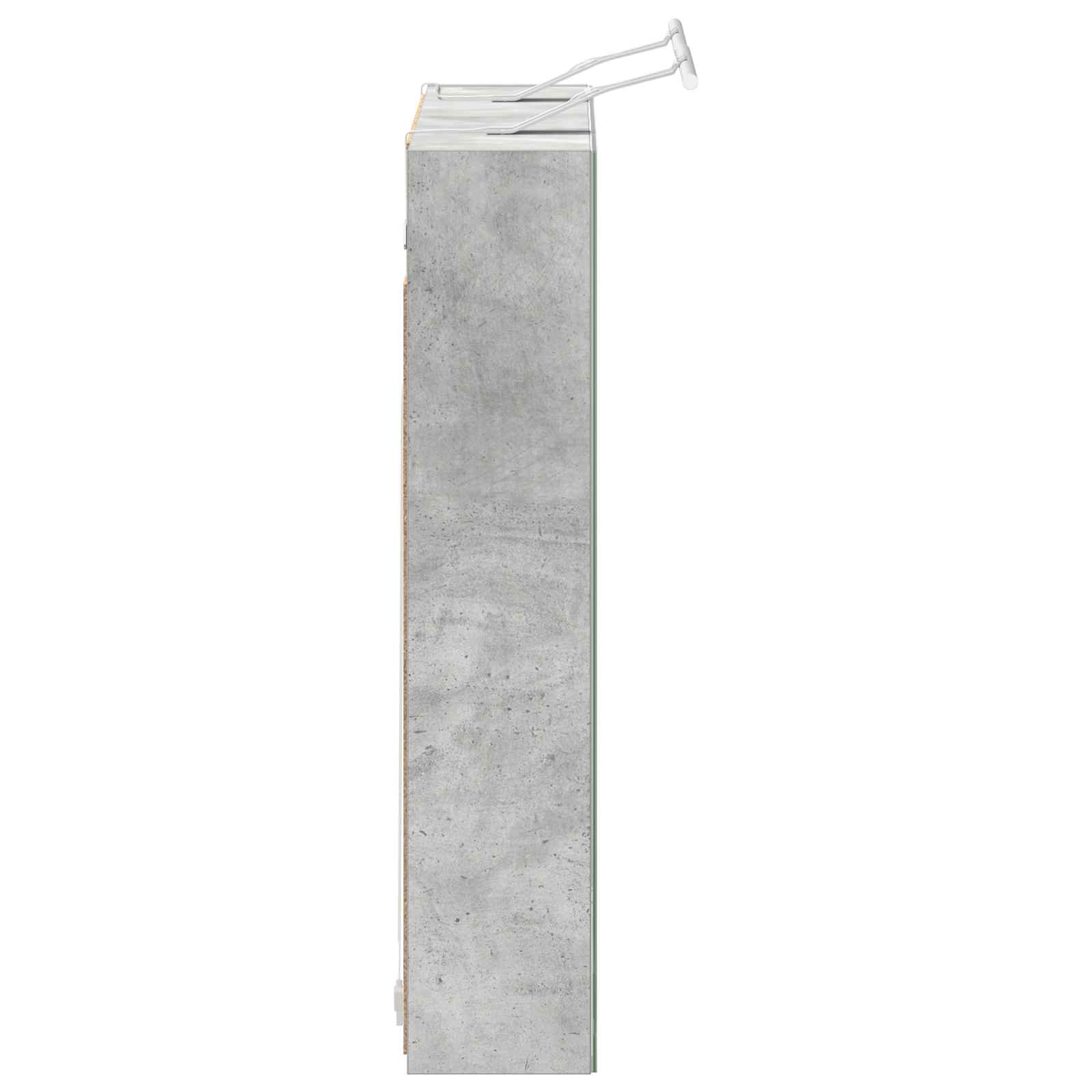 Badeværelsesspejlskab med hylde Beton Grå 80 x 14.5 x 70 cm