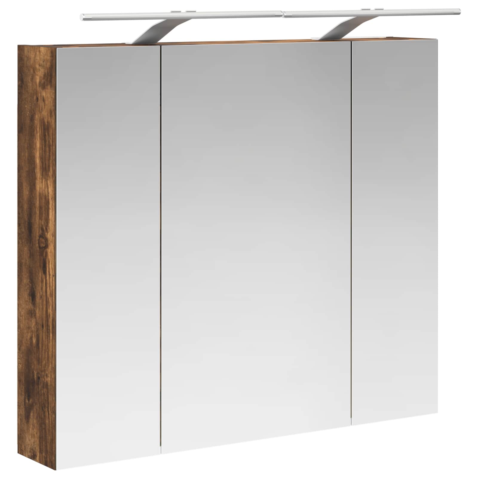 Badeværelsesspejlskab med hylde Røget eg 80 x 14.5 x 70 cm