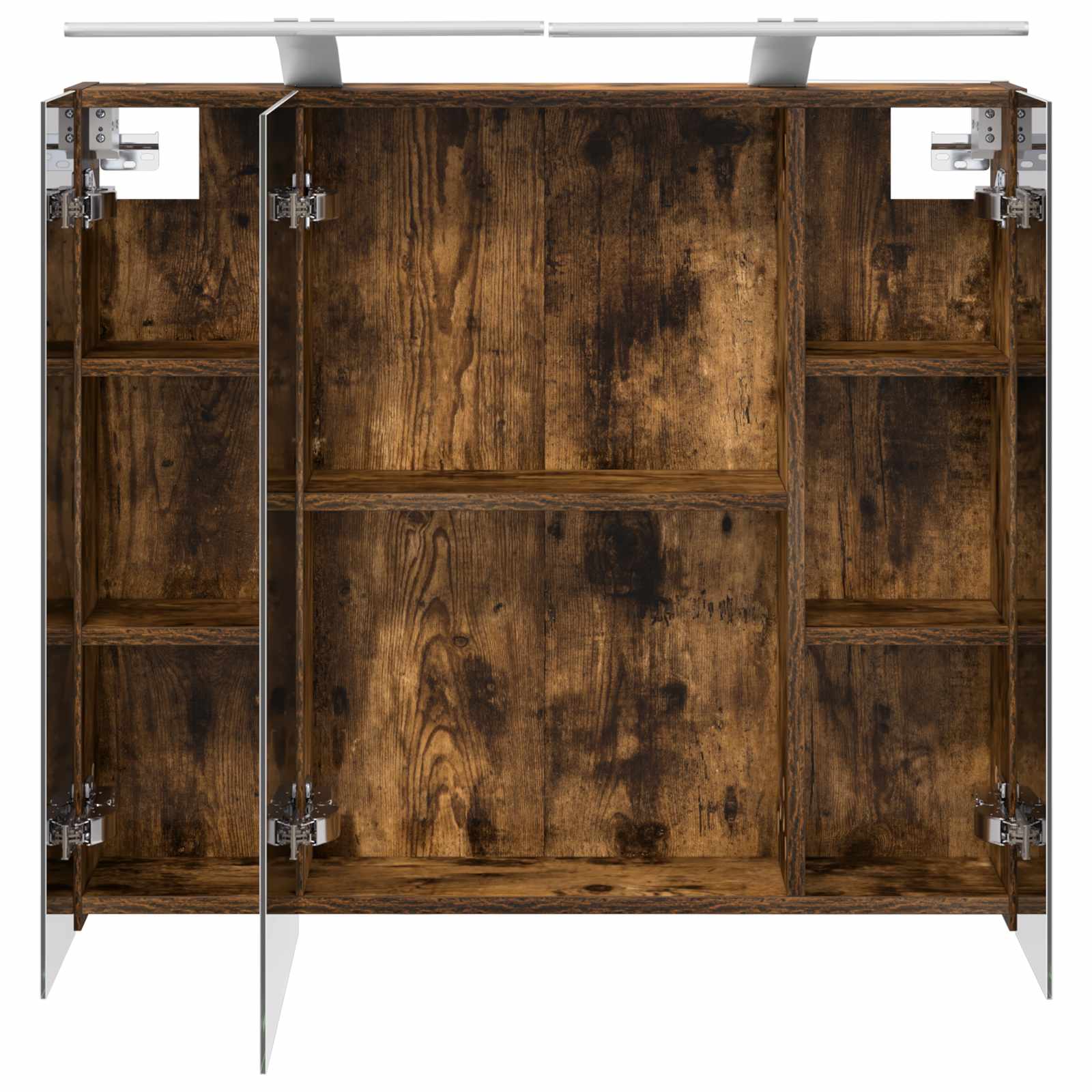 Badeværelsesspejlskab med hylde Røget eg 80 x 14.5 x 70 cm