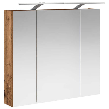 Badeværelsesspejlskab Gammelt træ 80 x 14.5 x 70 cm