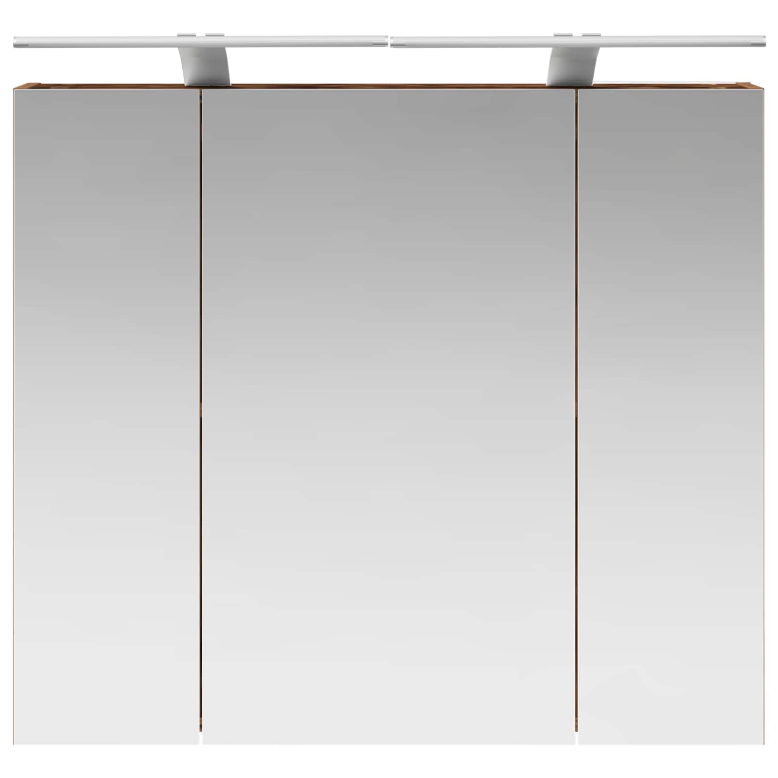 Badeværelsesspejlskab med hylde Gammelt træ 80 x 14.5 x 70 cm