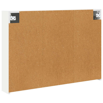 Badeværelsesspejlskab Hvid 100 x 14,5 x 70 cm Konstrueret træ
