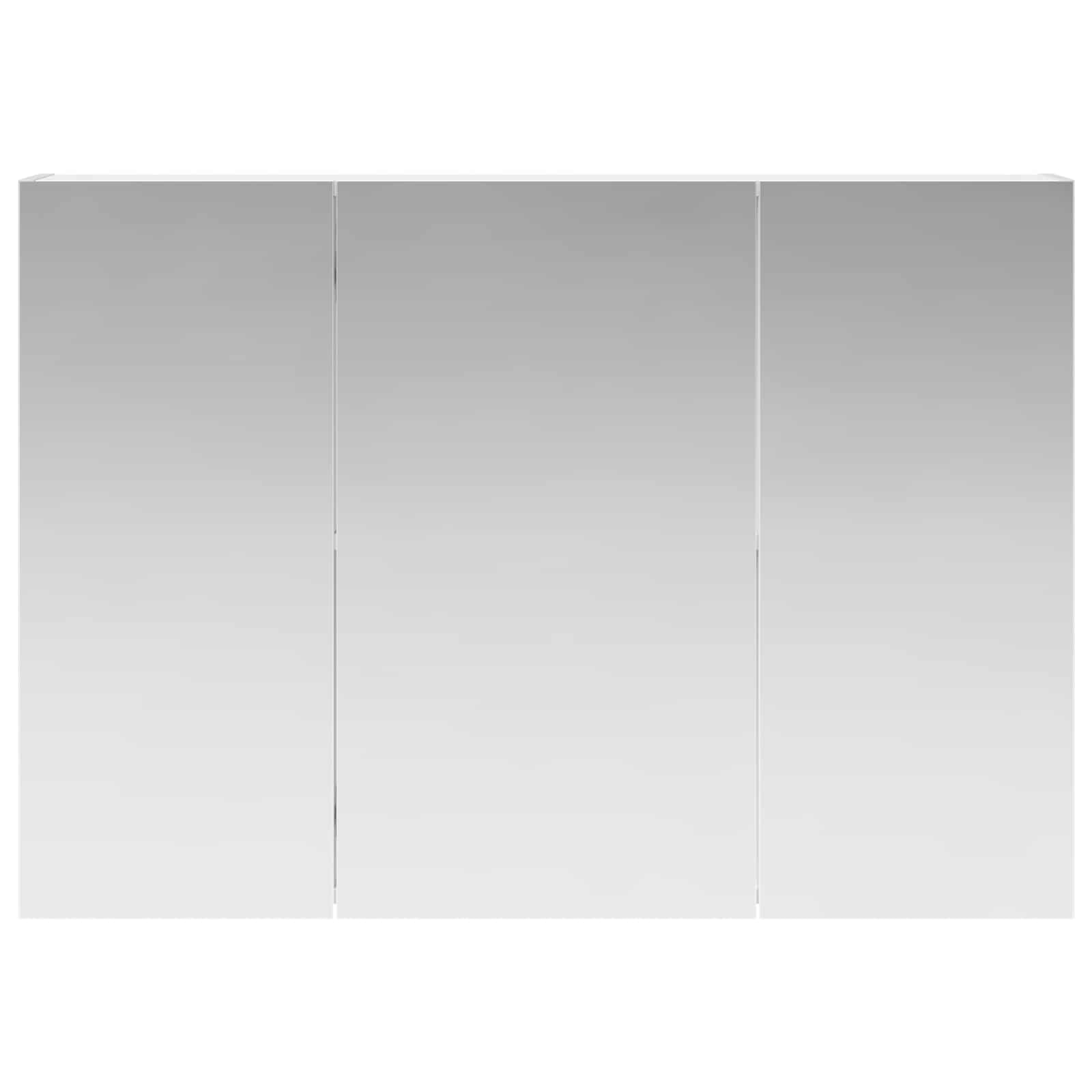 Badeværelsesspejlskab Hvid 100 x 14,5 x 70 cm Konstrueret træ