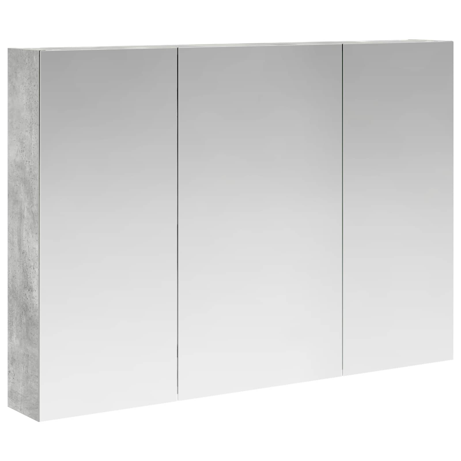 Badeværelsesspejlskab med hylde Beton Grå 100 x 14,5 x 70 cm