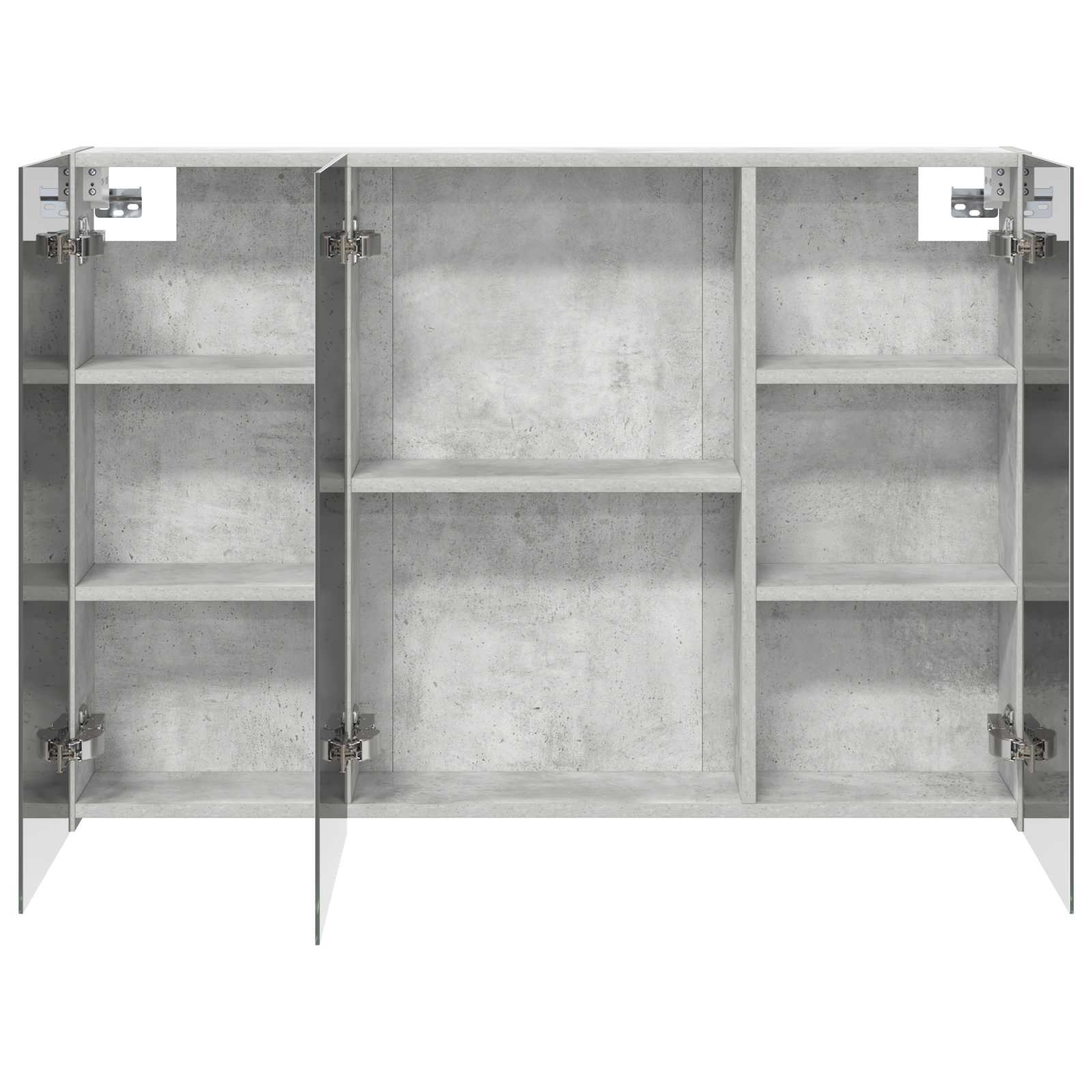 Badeværelsesspejlskab med hylde Beton Grå 100 x 14,5 x 70 cm