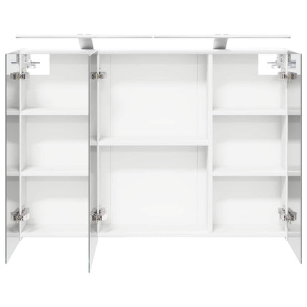 Badeværelsesspejlskab Hvid 100 x 14,5 x 70 cm Konstrueret træ