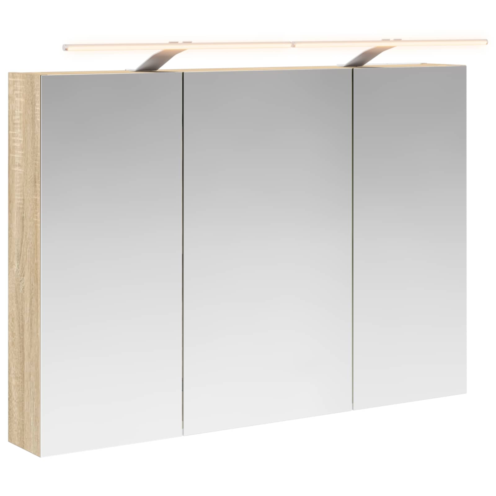 Badeværelsesspejlskab med hylde Sonoma eg 100 x 14,5 x 70 cm