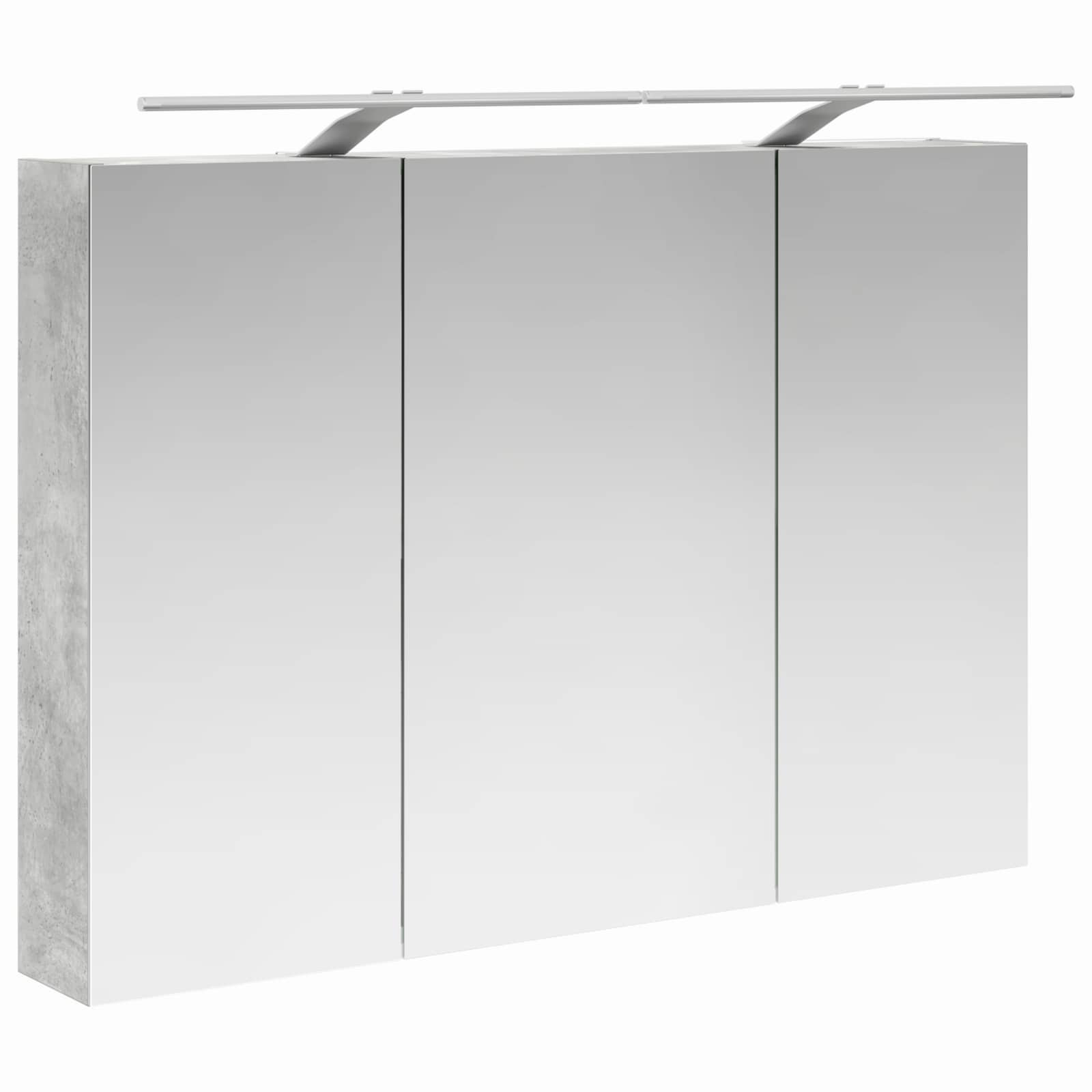 Badeværelsesspejlskab med hylde Beton Grå 100 x 14,5 x 70 cm