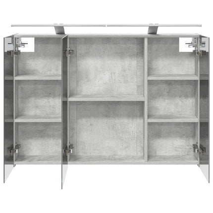 Badeværelsesspejlskab Betongrå 100 x 14,5 x 70 cm