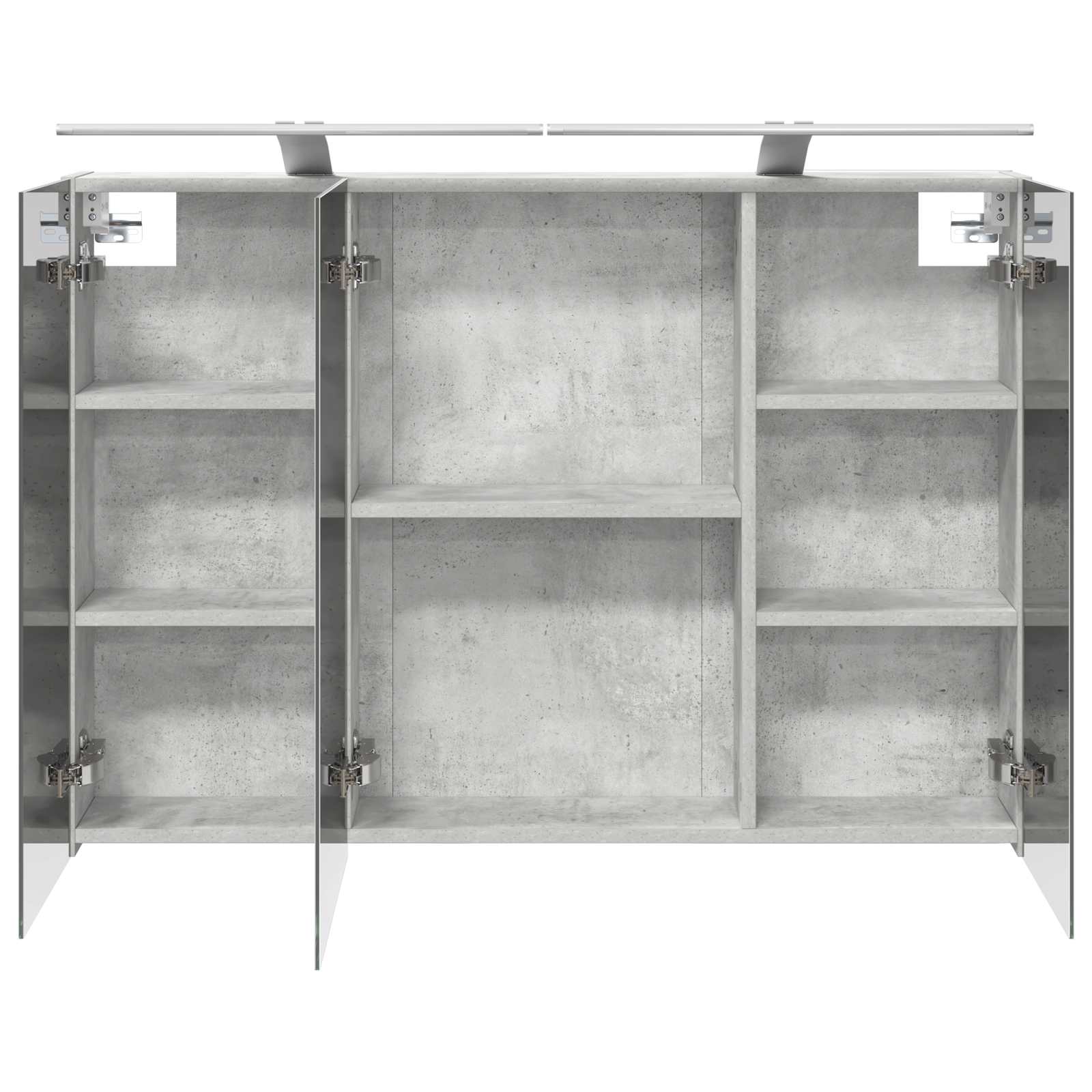 Badeværelsesspejlskab med hylde Beton Grå 100 x 14,5 x 70 cm