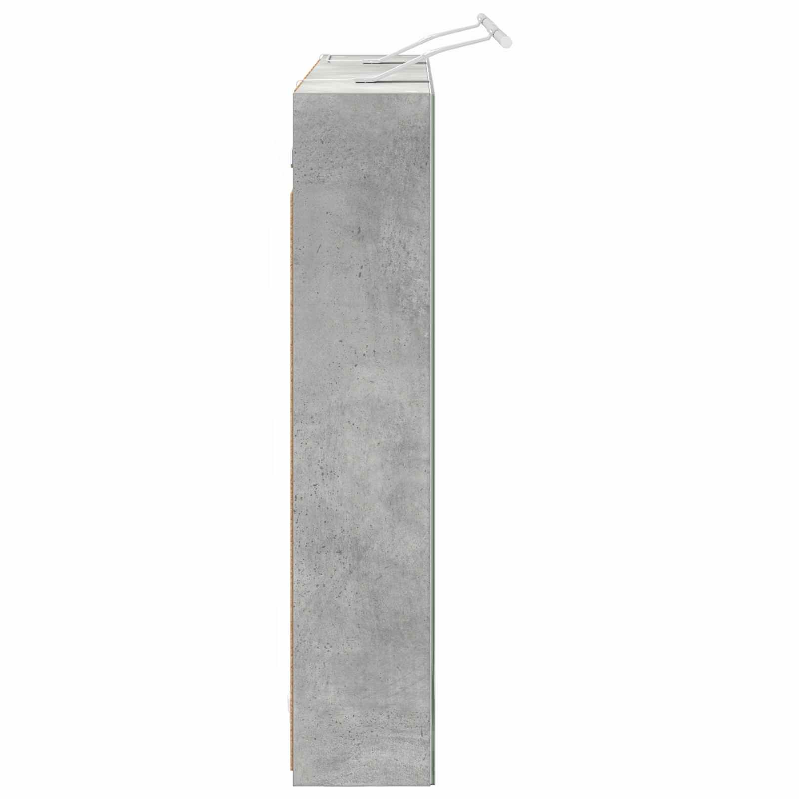 Badeværelsesspejlskab med hylde Beton Grå 100 x 14,5 x 70 cm