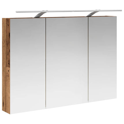 Badeværelsesspejlskab Gammelt træ 100 x 14,5 x 70 cm
