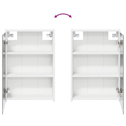 Badeværelsesspejlskab Hvid 43 x 16 x 62.5 cm Konstrueret træ