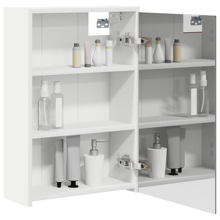 Badeværelsesspejlskab Hvid 43 x 16 x 62.5 cm Konstrueret træ