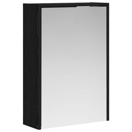 Badeværelsesspejlskab Sort eg 43 x 16 x 62.5 cm Konstrueret træ