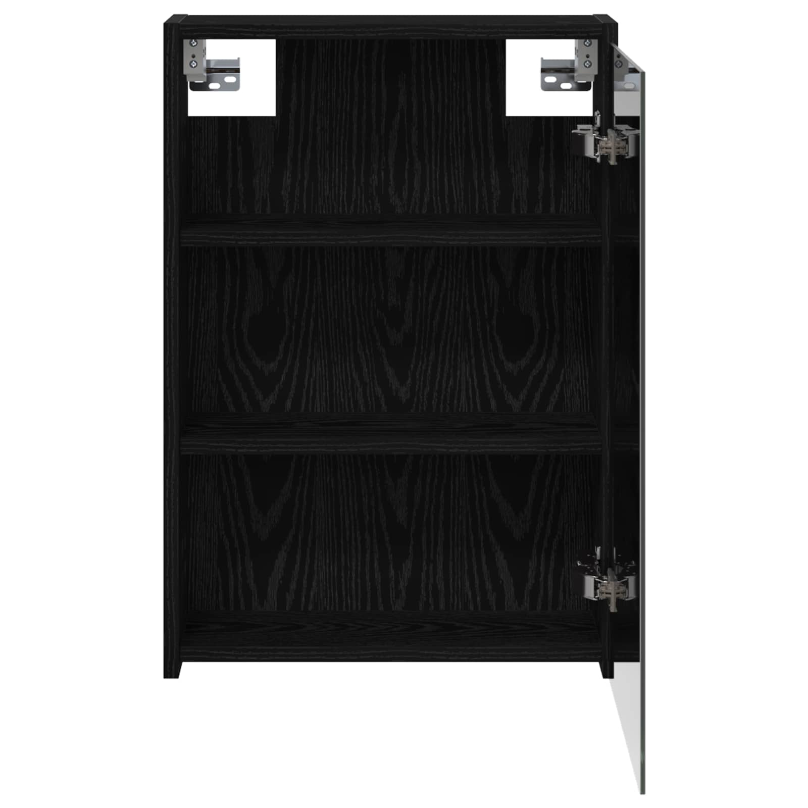 Badeværelsesspejlskab Sort eg 43 x 16 x 62.5 cm Konstrueret træ