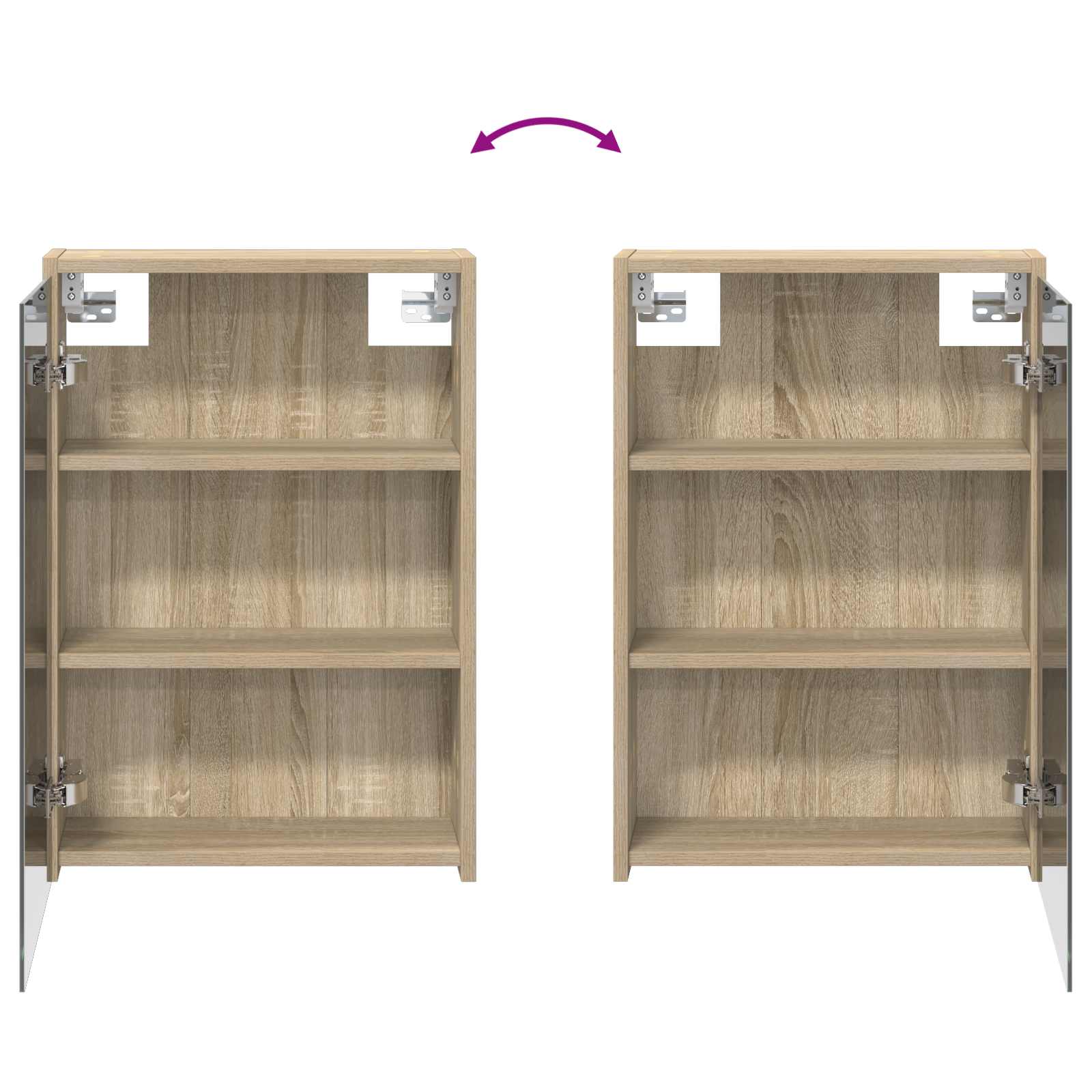 Badeværelsesspejlskab med hylde Sonoma eg 43 x 16 x 62.5 cm