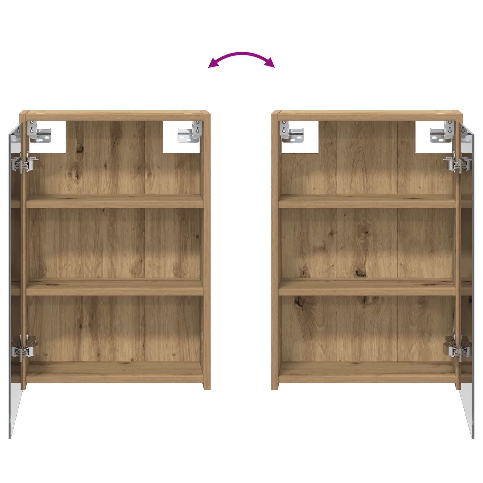 Badeværelsesspejlskab med hylde Artisan eg 43 x 16 x 62.5 cm