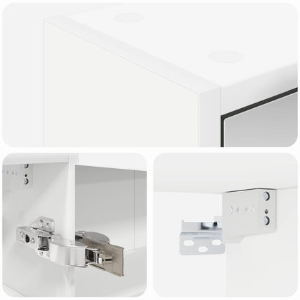 Badeværelsesspejlskab Hvid 43 x 16 x 62.5 cm Konstrueret træ