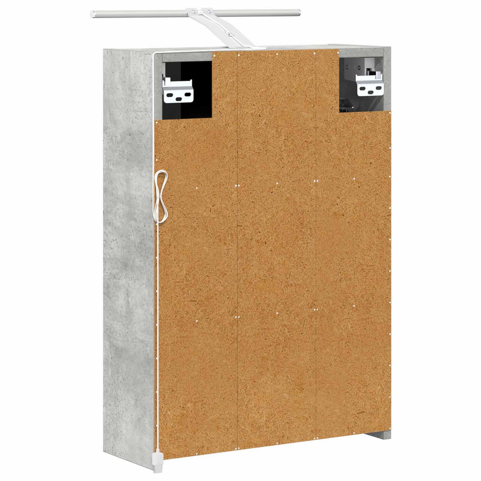 Badeværelsesspejlskab med hylde Beton Grå 43 x 16 x 62.5 cm